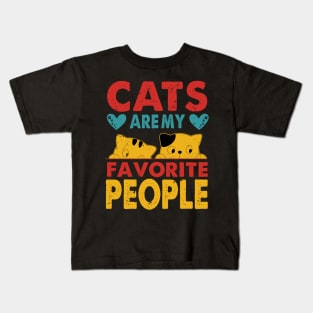 Cats are my favorite people, Show your love for cats with this original design Kids T-Shirt